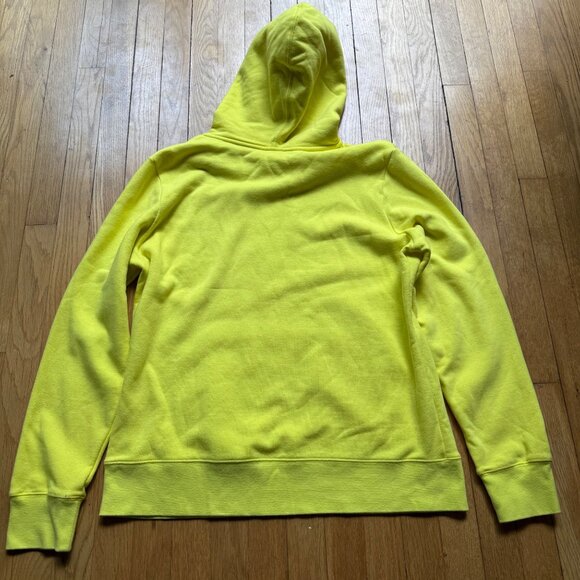 The North Face Size XL Yellow Cotton Half Dome Logo Pullover Hoodie Sweatshirt - Picture 6 of 12